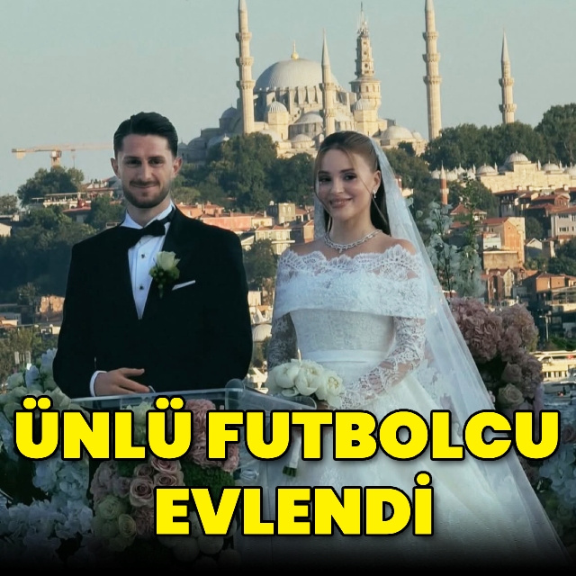 Ünlü futbolcu evlendi