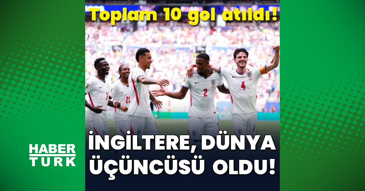 İngiltere Dünya Üçüncüsü Oldu!