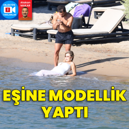 Eşine modellik yaptı
