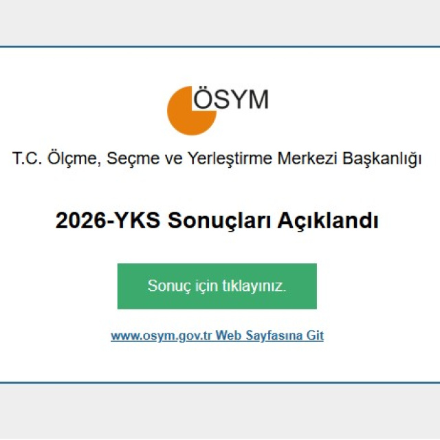 YKS sonuç ekranı
