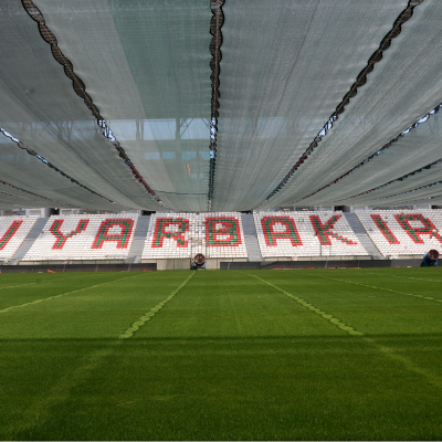 Diyarbakır Stadyumu'na perde ve fan sistemi kuruldu