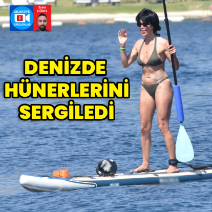 Denizde hünerlerini sergiledi