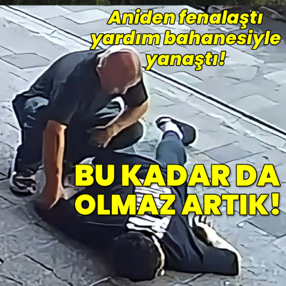 Fenalaşıp yere yığılan gencin cebindeki parayı çaldı!