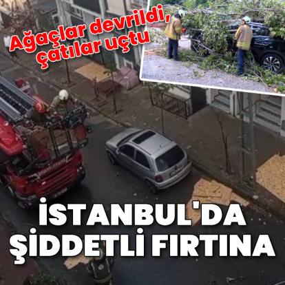 Meteoroloji uyarmıştı! İstanbul'da fırtına etkili oldu