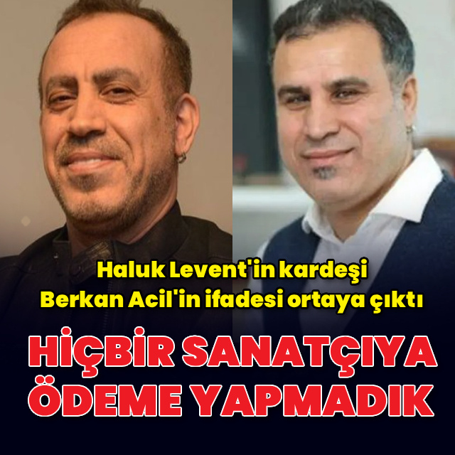 "Hiçbir sanatçıya ödeme yapmadık"