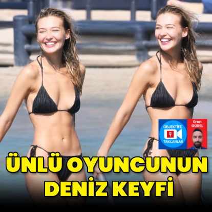 Ünlü oyuncunun deniz keyfi