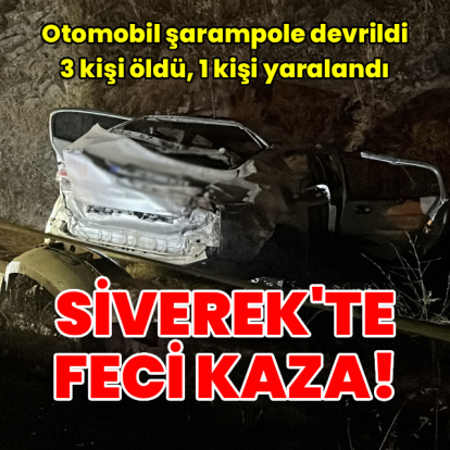 Otomobil şarampole devrildi: 3 ölü, 1 yaralı