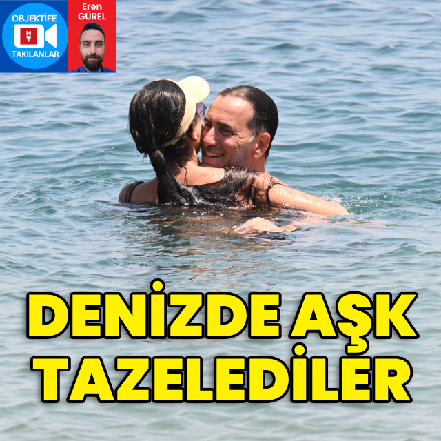 Denizde aşk tazelediler