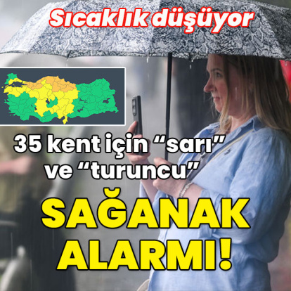 35 kent için "sarı" ve "turuncu" sağanak alarmı!