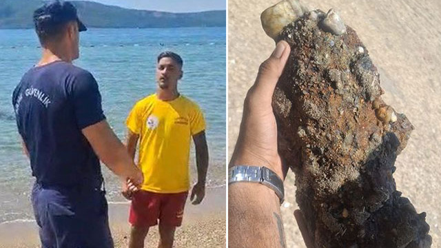 Nefesler tutuldu! Plajda mühimmat bulundu