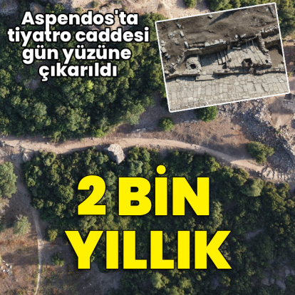 Aspendos'ta 2 bin yıllık tiyatro caddesi gün yüzüne çıktı
