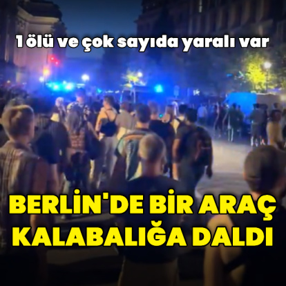 Berlin'de bir araç kalabalığa daldı
