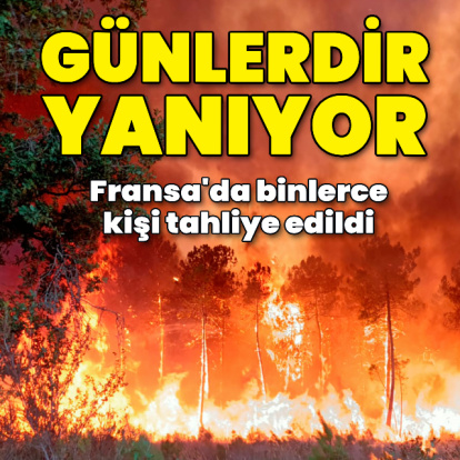 Fransa'daki orman yangını günlerdir sürüyor