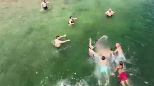 Tatilciler seferber oldu! Panik anları!