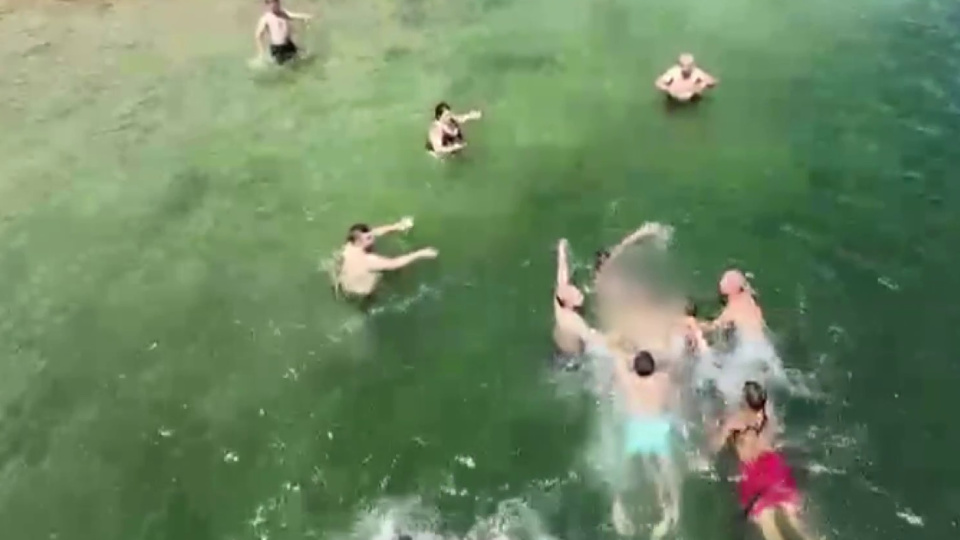 Tatilciler seferber oldu! Panik anları!