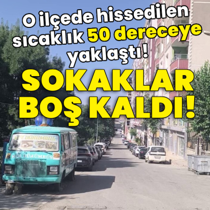 O ilçede hissedilen sıcaklık 50 dereceye yaklaştı! Sokaklar boş kaldı!