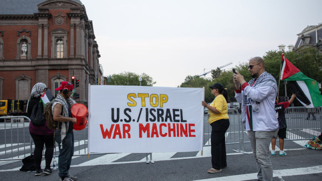 Beyaz Saray yakınlarında Netanyahu protestosu