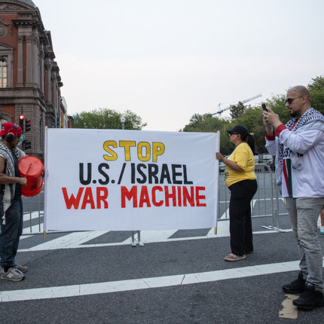 Beyaz Saray yakınlarında Netanyahu protestosu