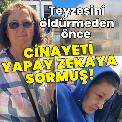 Teyzesini öldürmeden önce cinayeti yapay zekaya sormuş!