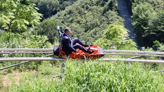 Trabzon'da 850 metrelik dağ kızağı hizmete başladı
