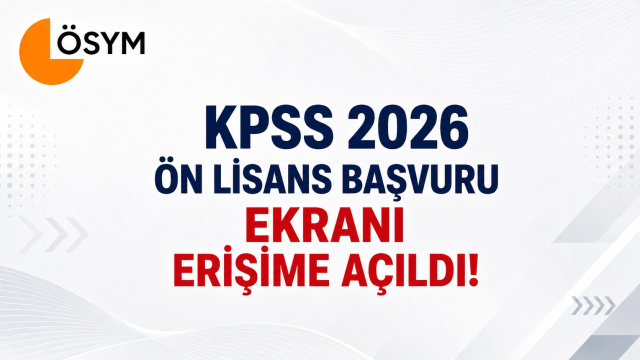 KPSS ön lisans başvuruları başladı!
