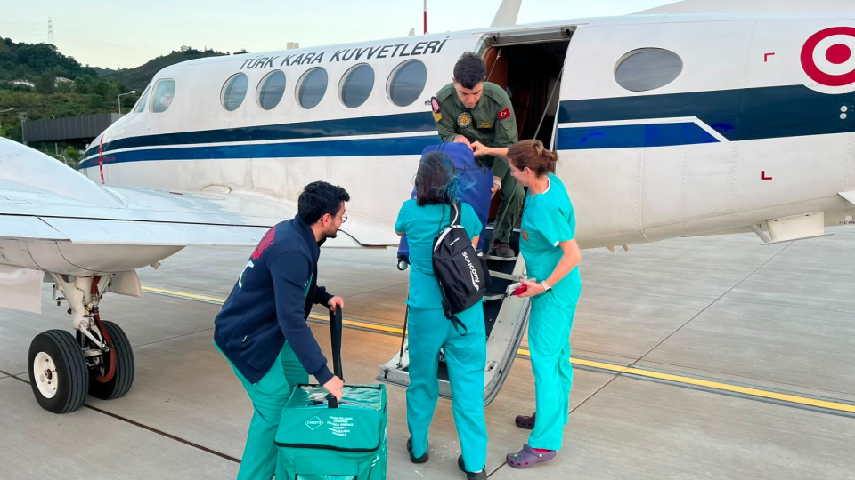 Mehmetçik, acil organ nakli bekleyen hasta için havalandı