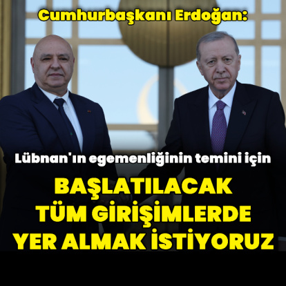 Cumhurbaşkanı Erdoğan, Lübnan Cumhurbaşkanı ile bir araya geldi