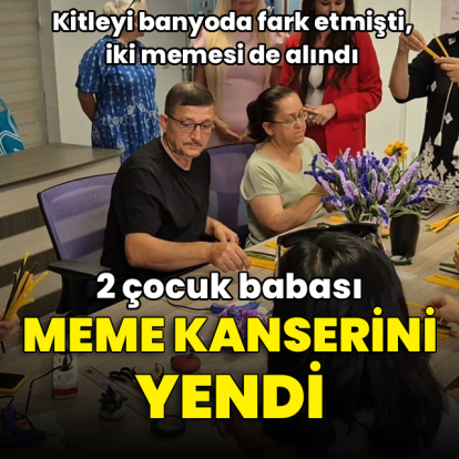 2 çocuk babası meme kanserini yendi! İki memesi de alındı