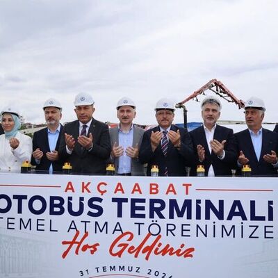 Akçaabat'ta yeni otogarın temeli atıldı