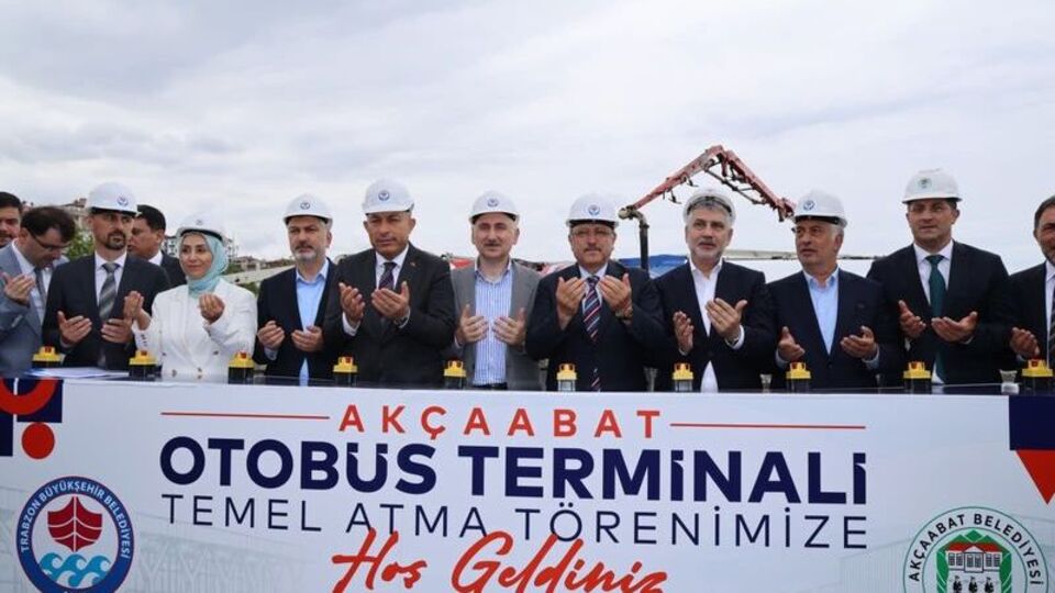 Akçaabat'ta yeni otogarın temeli atıldı
