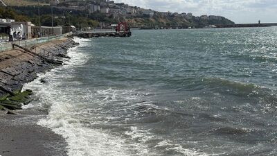 Tekirdağ'da deniz ulaşımına poyraz engeli