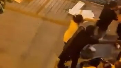Sokağı ringe çevirdiler