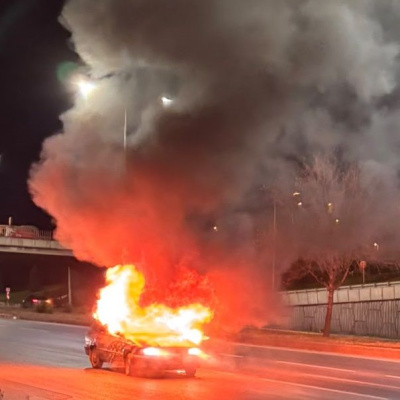 LPG tankı patlayan otomobil alev topuna döndü