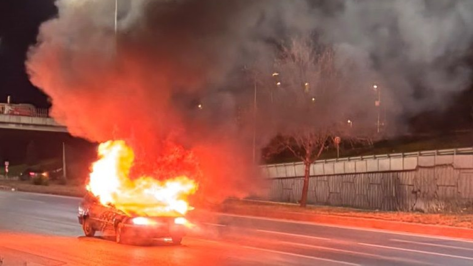 LPG tankı patlayan otomobil alev topuna döndü
