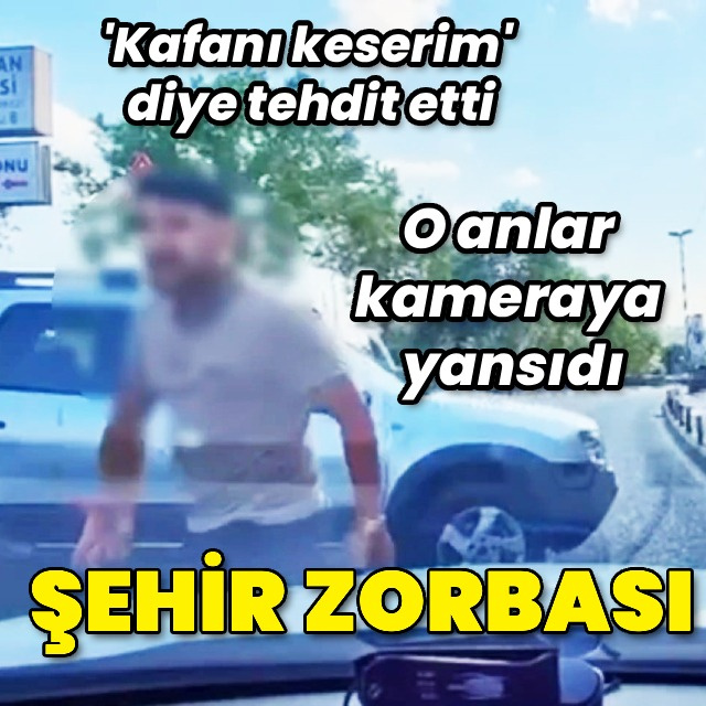 Trafikte ölüm tehdidi kamerada