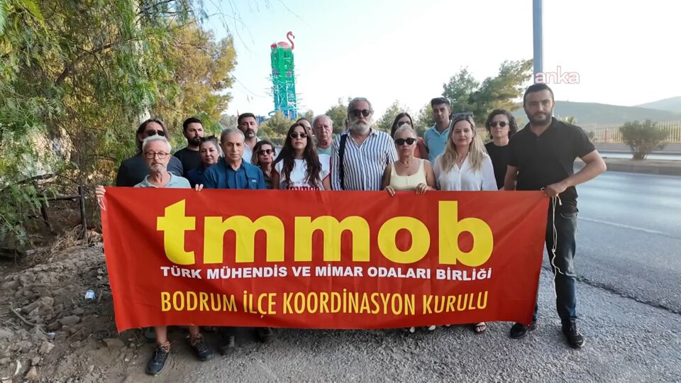 Bodrum'da "dev flamingo" tepkisi