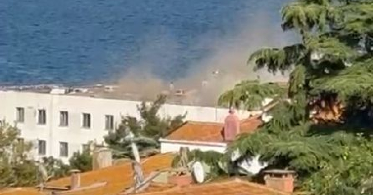 Heybeliada'da Deniz Harp Okulu'nda yangın