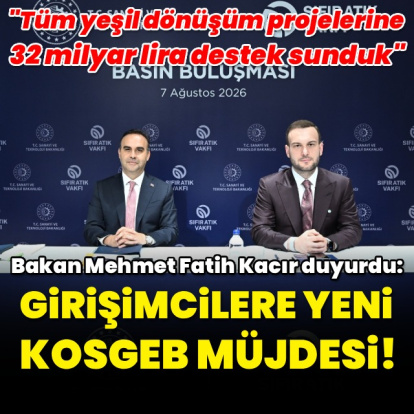 Bakan Kacır'dan destek müjdesi