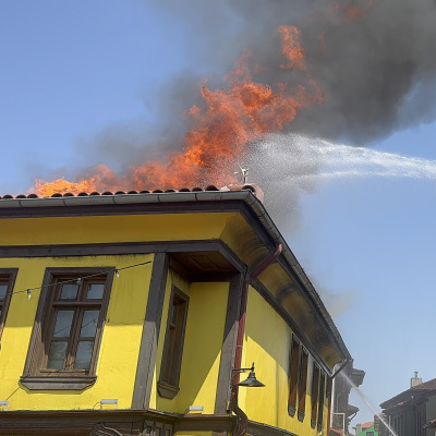 Tarihi Odunpazarı’nda kafe yangını