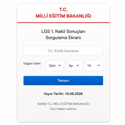 LGS 1. nakil sonuçları açıklandı!