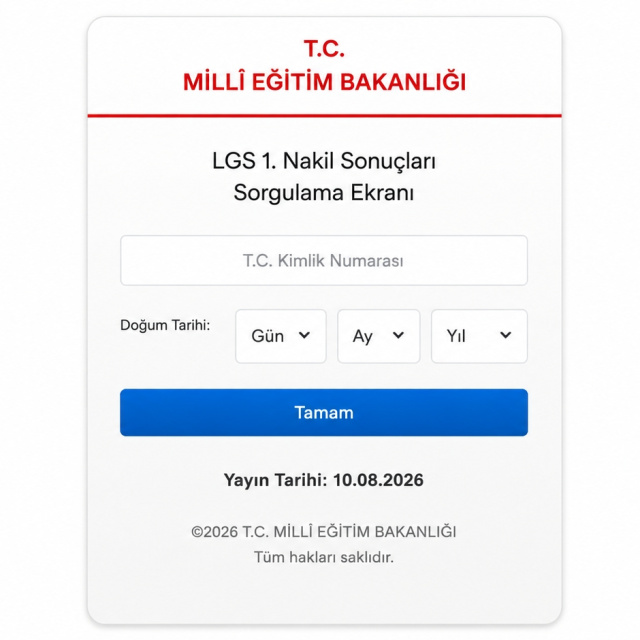 LGS 1. nakil sonuçları açıklandı!