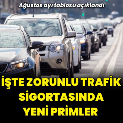 Zorunlu trafik sigortasında primler belli oldu