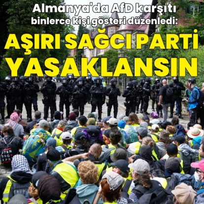 Almanya'da AfD protestosu