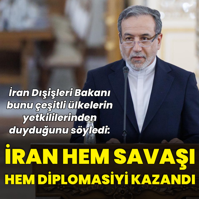 "İran hem savaşı hem diplomasiyi kazandı"