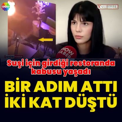 Restorandaki boşluktan iki kat aşağı düştü