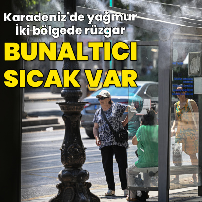 Karadeniz'de yağmur, 2 bölgede rüzgar var