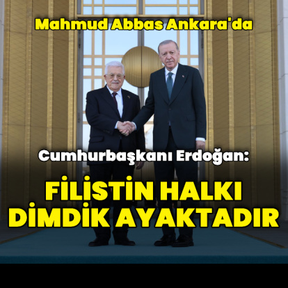 Cumhurbaşkanı Erdoğan, Filistin Devlet Başkanı Abbas ile görüştü