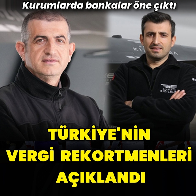 Türkiye'nin vergi rekortmenleri açıklandı
