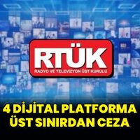 RTÜK’ten dört dijital platforma üst sınırdan ceza