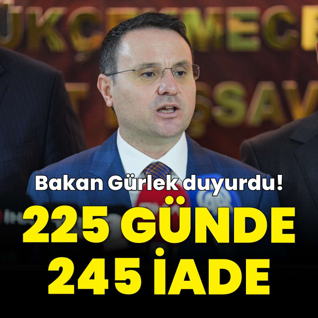 Bakan Gürlek: 2026 yılında iade edilenlerin sayısı 245'e ulaştı